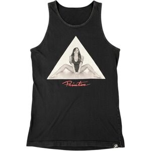 Primitive Tank Top Mens Small Black Cotton‎ Ana Cheri Graphic Print Streetwear